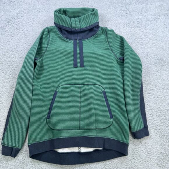 Lululemon Sweater Womens 8 Green Funnel Neck Long Sleeve Athletic Yoga Running - Picture 1 of 7